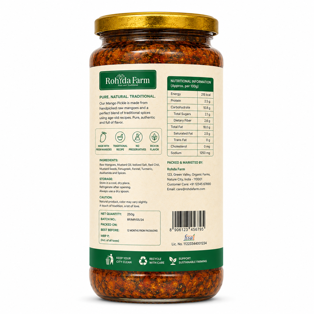 Rohyda Farm Traditional Mango Pickle