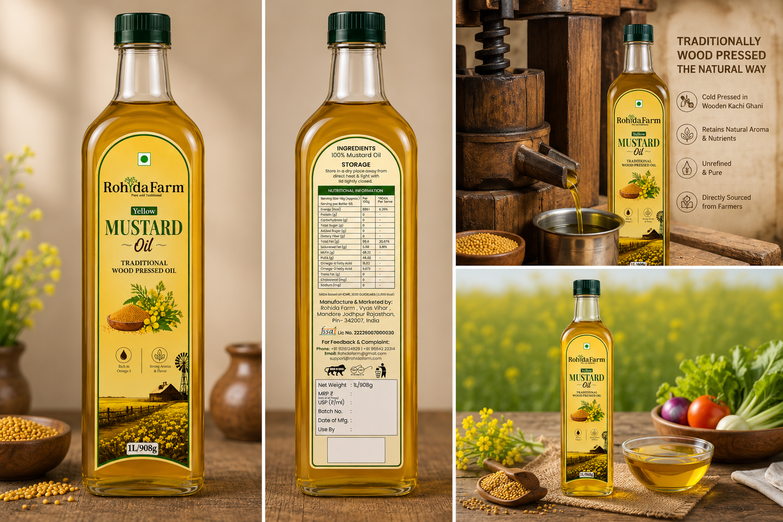 Yellow Mustard Wood-Pressed Oil