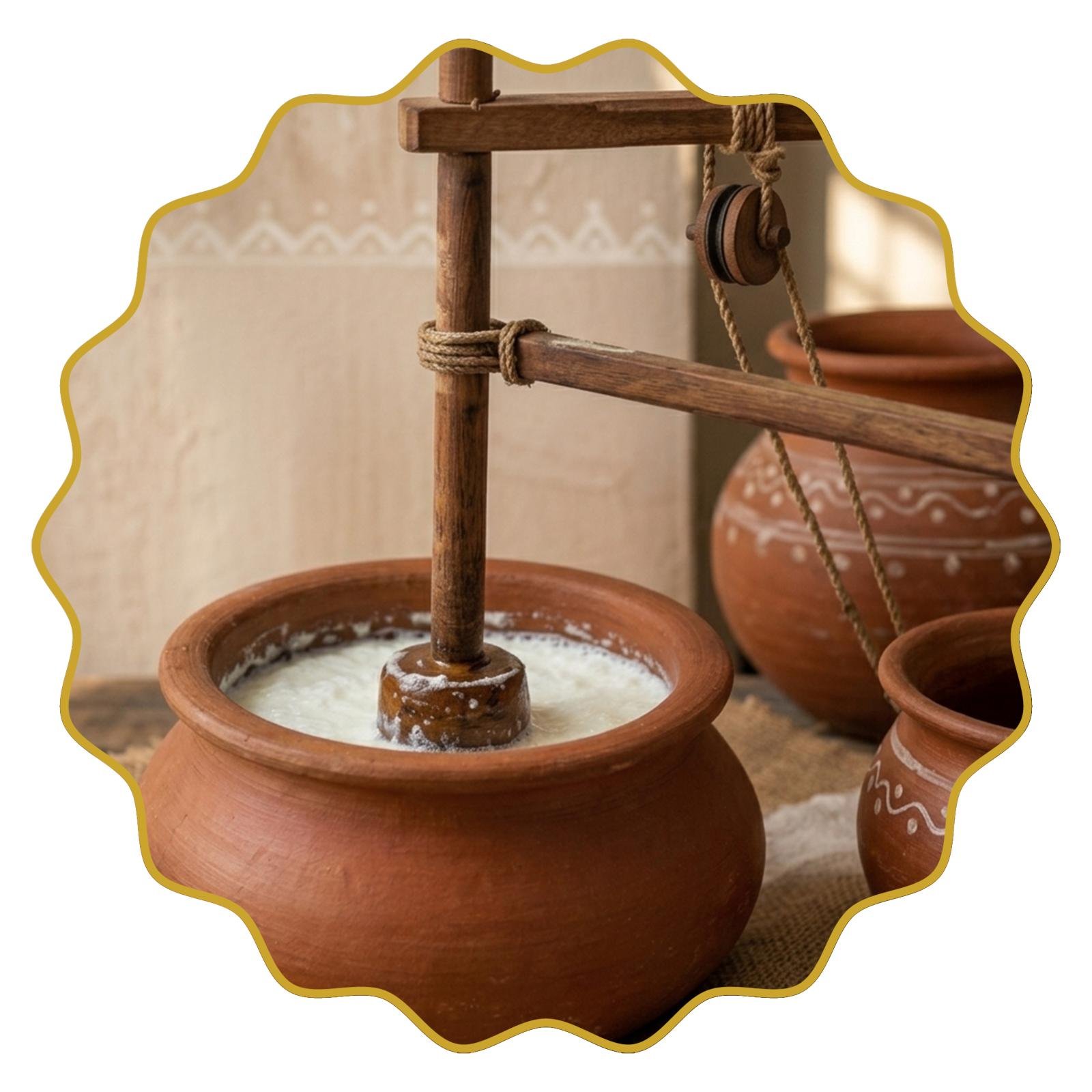 Traditionally wood churned